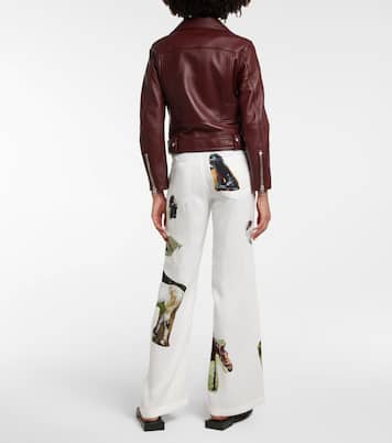 Leather biker jacket | Acne Studios