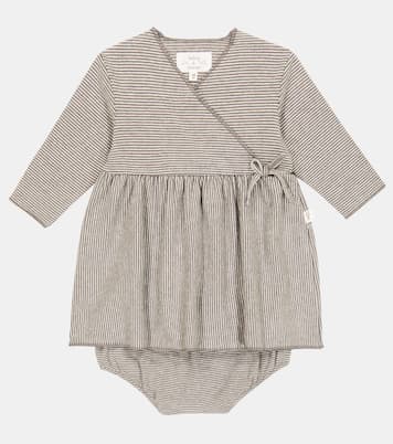 Bebé - vestido y braga de punto a rayas | Il Gufo