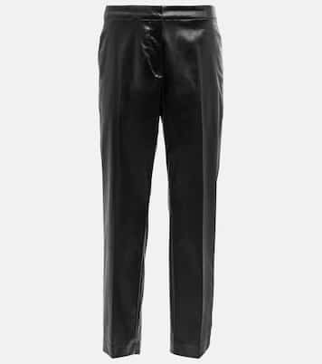 High-Rise Cropped-Hose aus Lederimitat | Dries Van Noten