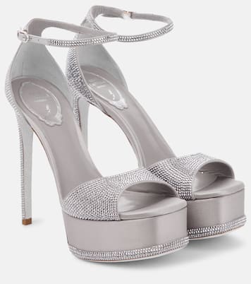 Embellished satin platform sandals | Rene Caovilla