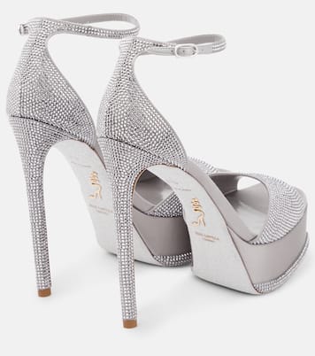 Embellished satin platform sandals | Rene Caovilla