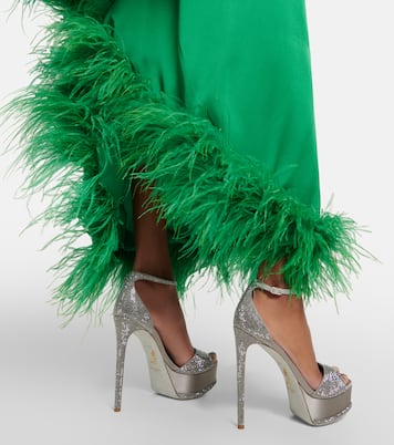Embellished satin platform sandals | Rene Caovilla