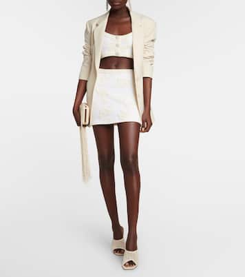Embroidered high-rise wool-blend miniskirt | Magda Butrym