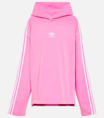 x Adidas logo cotton hoodie | Balenciaga