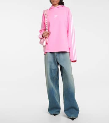 x Adidas logo cotton hoodie | Balenciaga