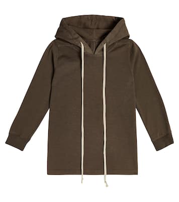 Felpa con cappuccio in jersey di cotone | Rick Owens Kids
