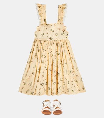 Abito in cotone con pizzo e stampa | Paade Mode