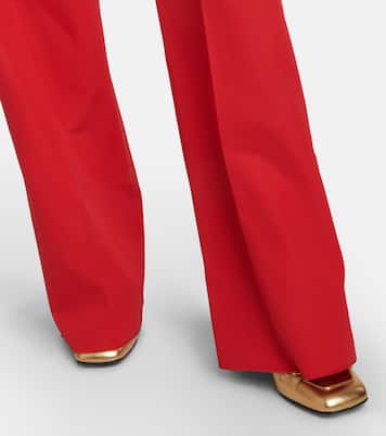 Pantaloni a vita alta e gamba larga in cotone | Valentino