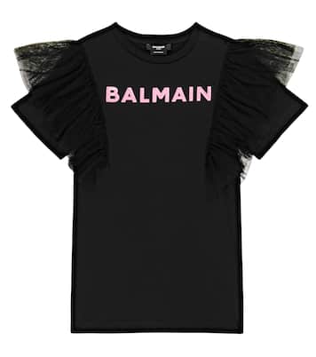 Kleid aus Baumwoll-Jersey | Balmain Kids