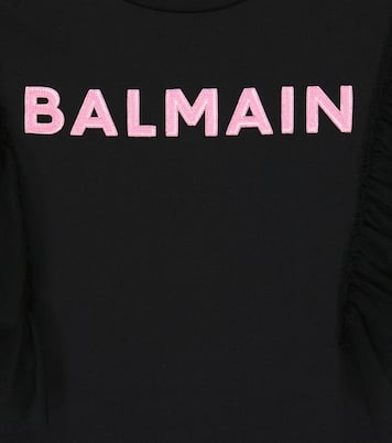 Kleid aus Baumwoll-Jersey | Balmain Kids