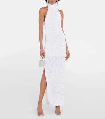 Bridal Kasia sequined maxi dress | Rotate