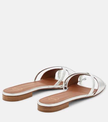 Penn embossed leather slides | Malone Souliers
