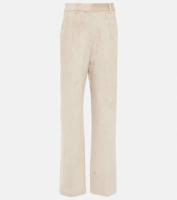 High-rise wide-leg corduroy pants | Brunello Cucinelli