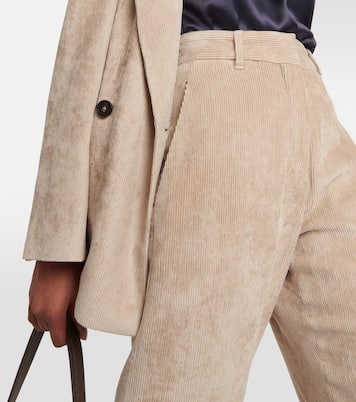 High-rise wide-leg corduroy pants | Brunello Cucinelli