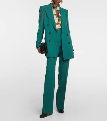 Pantaloni regular a vita alta in lana | Dries Van Noten