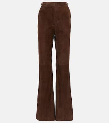Pantalon évasé Vesta en daim | Gabriela Hearst