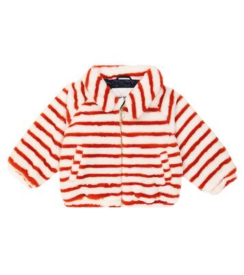 Striped faux fur jacket | Mini Rodini