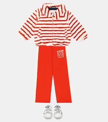 Striped faux fur jacket | Mini Rodini