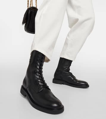 Leather combat boots | Tory Burch