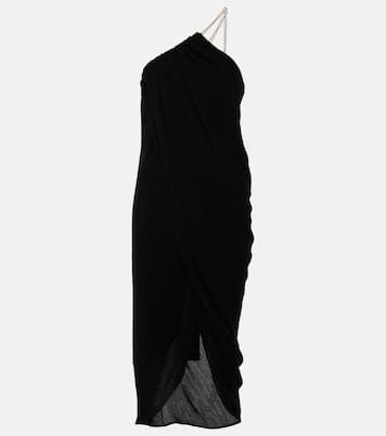 Vestido midi de lana virgen con cadena | Chloé