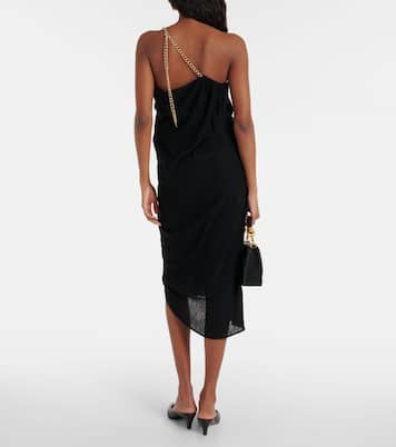 Vestido midi de lana virgen con cadena | Chloé