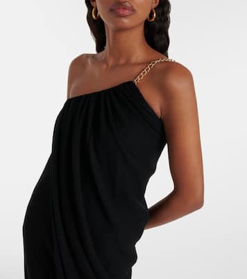 Vestido midi de lana virgen con cadena | Chloé