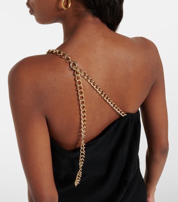 Vestido midi de lana virgen con cadena | Chloé