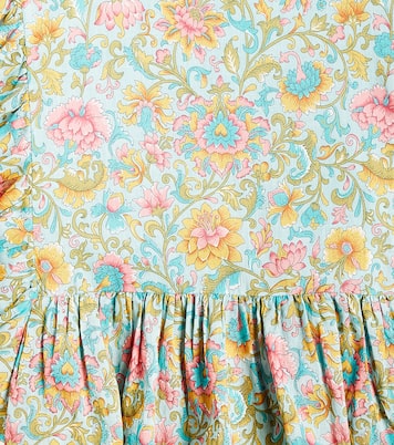 Ines floral lace-trimmed cotton top | Louise Misha