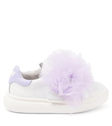 Sneakers in pelle e tulle | Monnalisa
