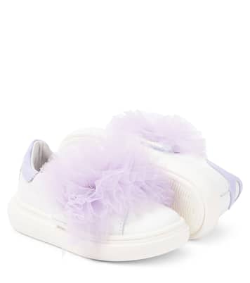 Sneakers in pelle e tulle | Monnalisa