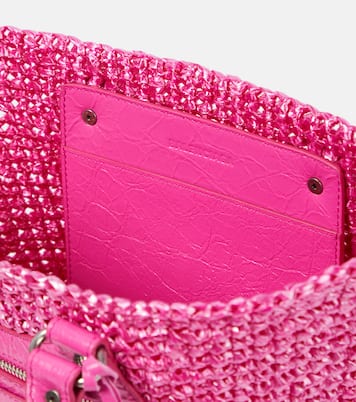 Schultertasche Le Cagole Medium aus Raffiabast | Balenciaga