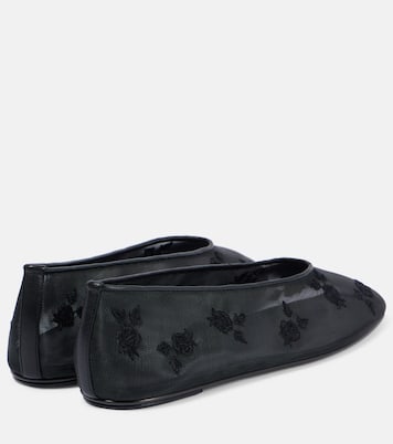 Embroidered mesh ballet flats | Magda Butrym