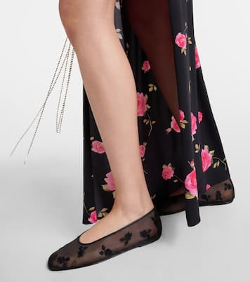 Embroidered mesh ballet flats | Magda Butrym