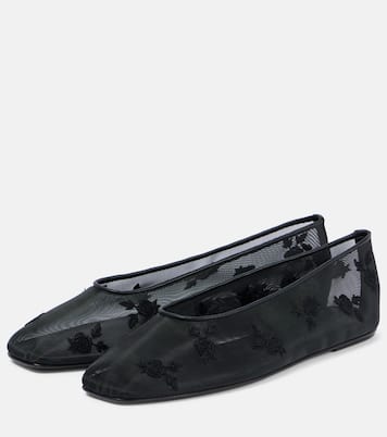 Embroidered mesh ballet flats | Magda Butrym