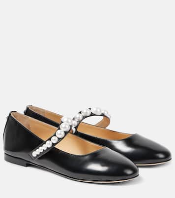 Verzierte Mary-Jane-Ballerinas Sirene aus Leder | Mach & Mach