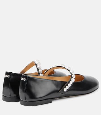 Verzierte Mary-Jane-Ballerinas Sirene aus Leder | Mach & Mach