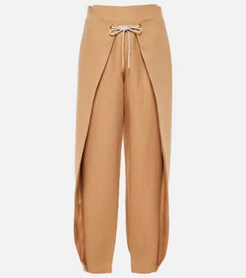 Pantalones tapered Marylen de lino | Loro Piana
