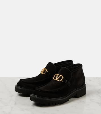 Bottines VLogo Signature en daim | Valentino Garavani