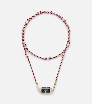 Love Is Blind 18kt gold locket necklace with gemstones | Marie Lichtenberg