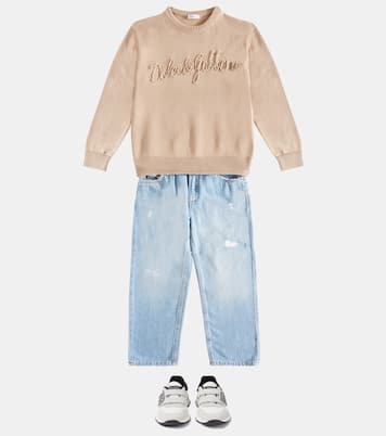 Jersey de algodón con logo | Dolce&Gabbana Kids