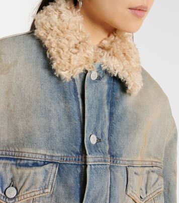 Chaqueta Roberta de denim con borrego sintético | Acne Studios