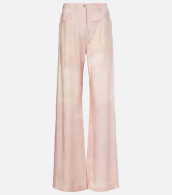 Printed twill wide-leg pants | Acne Studios