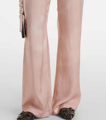 Printed twill wide-leg pants | Acne Studios