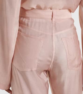 Printed twill wide-leg pants | Acne Studios