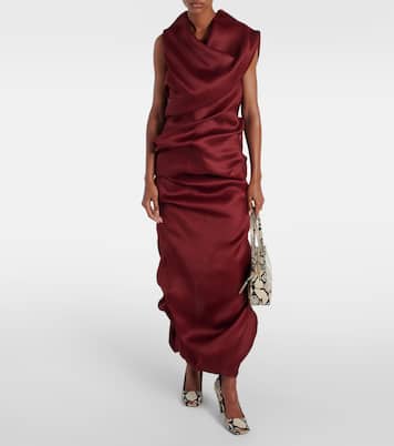 Luola draped silk top | Khaite