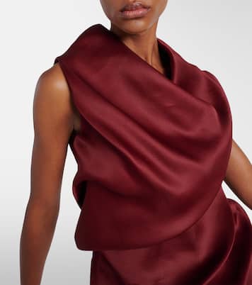Luola draped silk top | Khaite
