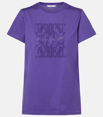 T-shirt brodé en coton à logo | Max Mara