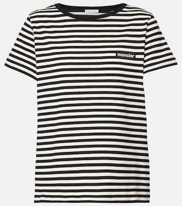 Camiseta de algodón a rayas con logo | Moncler