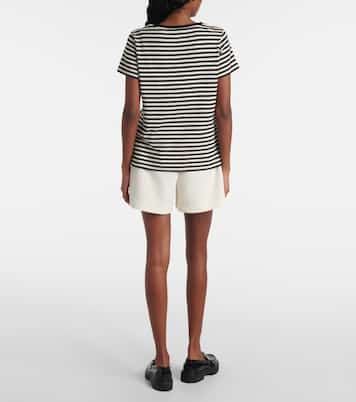 Camiseta de algodón a rayas con logo | Moncler