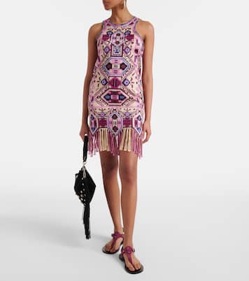 Miniabito Yasmine in cotone con frange | Isabel Marant